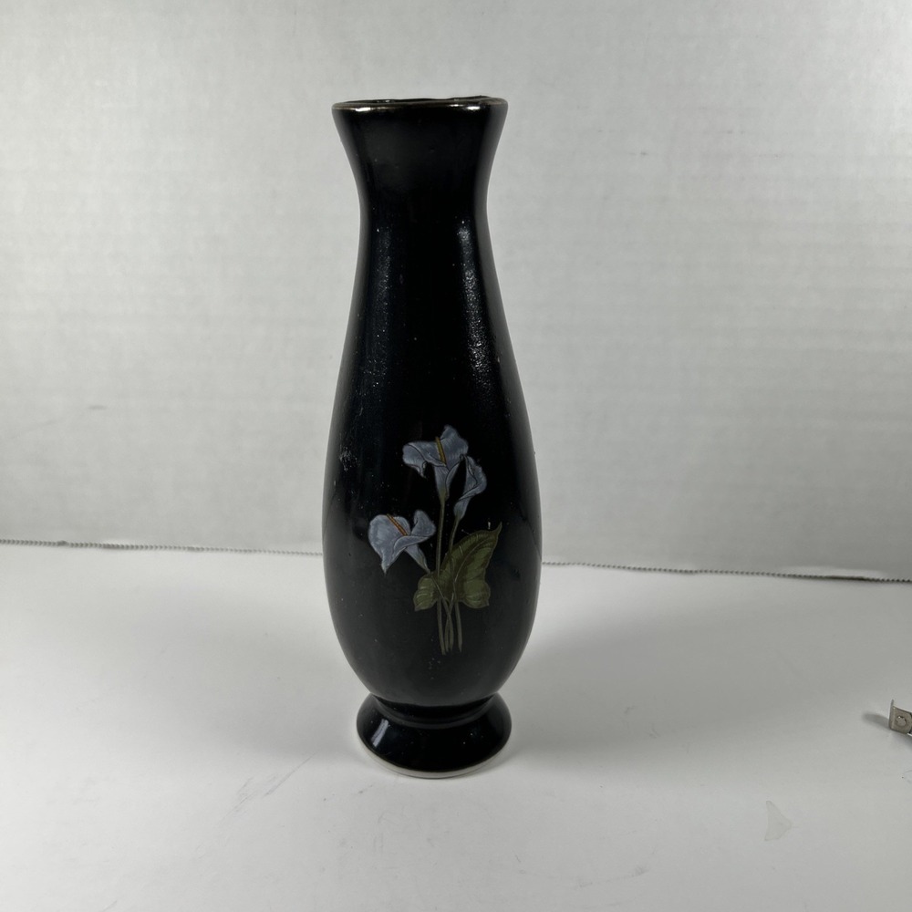 Vintage Mars 80's Black‎ Bud Base Blue Lily 8 Inch